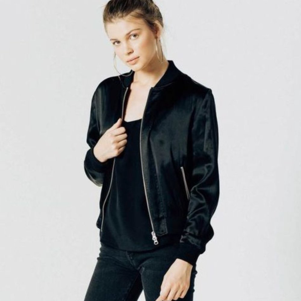 DSTLD silk bomber jacket, XS